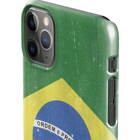 Brazil Flag Distressed iPhone 11 Pro Max Lite Case